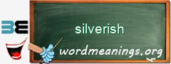 WordMeaning blackboard for silverish